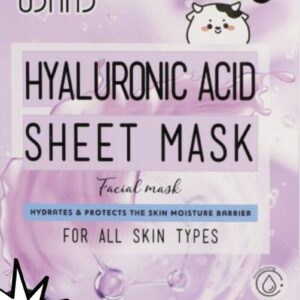 Masca de fata cu Acid hialuronic pentru hidratarea si protejarea tenului USHAS