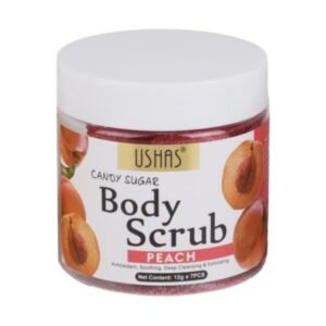 Scrub de Corp USHAS Candy Sugar cu Piersică – Exfoliere Delicată și Revitalizare