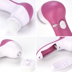 Perie Curățare Ten 5 în 1 – Curățare Profundă și Masaj Facial