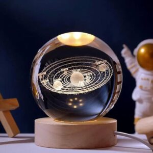 Lampă Glob Cristal 3D 10 cm – Iluminare Magică pentru Cameră Copii și Dormitor