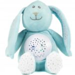 Veioză Iepuraș Plus 33×25cm – Proiecție Luminoasă și Sunete pentru Bebe