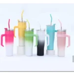 Termos Portabil Mare 1,2L – Cană Izolată cu Pai din Inox 304