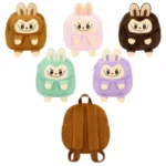 Ghiozdan Labubu din Pluș 30x20cm – Model Adorabil, Diferite Culori | Rucsac Copii & Cadou Perfect